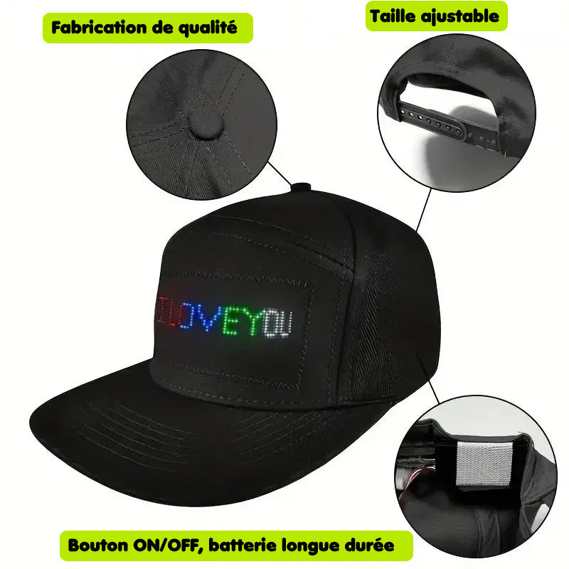 Casquette bandeau LED - Tarif dégressif jusqu'à 22€ par 10 unité